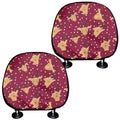 Christmas Deer Pattern Print Car Headrest Covers