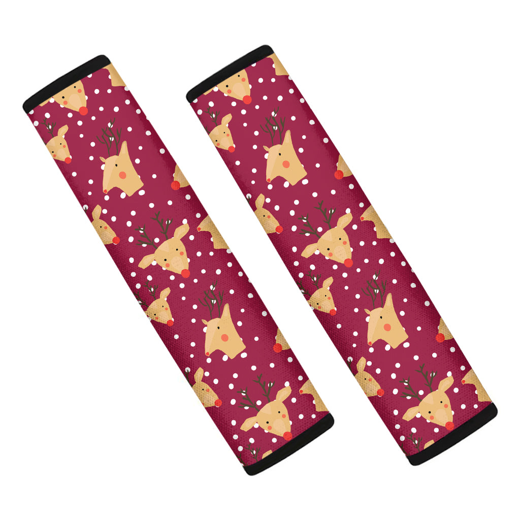 Christmas Deer Pattern Print Car Seat Belt Covers