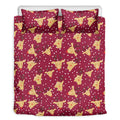 Christmas Deer Pattern Print Duvet Cover Bedding Set
