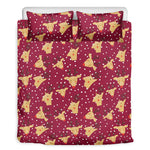 Christmas Deer Pattern Print Duvet Cover Bedding Set
