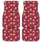 Christmas Deer Pattern Print Front and Back Car Floor Mats