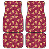 Christmas Deer Pattern Print Front and Back Car Floor Mats