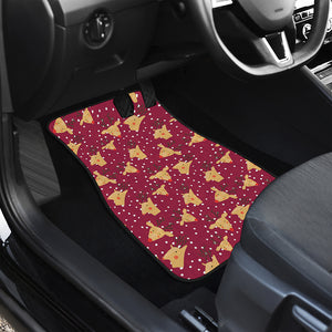 Christmas Deer Pattern Print Front and Back Car Floor Mats