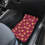 Christmas Deer Pattern Print Front and Back Car Floor Mats