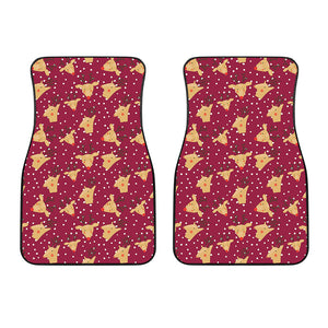 Christmas Deer Pattern Print Front Car Floor Mats