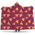 Christmas Deer Pattern Print Hooded Blanket