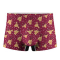 Christmas Deer Pattern Print Men's Boxer Briefs