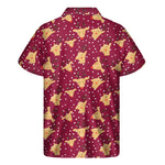 Christmas Deer Pattern Print Men's Short Sleeve Shirt