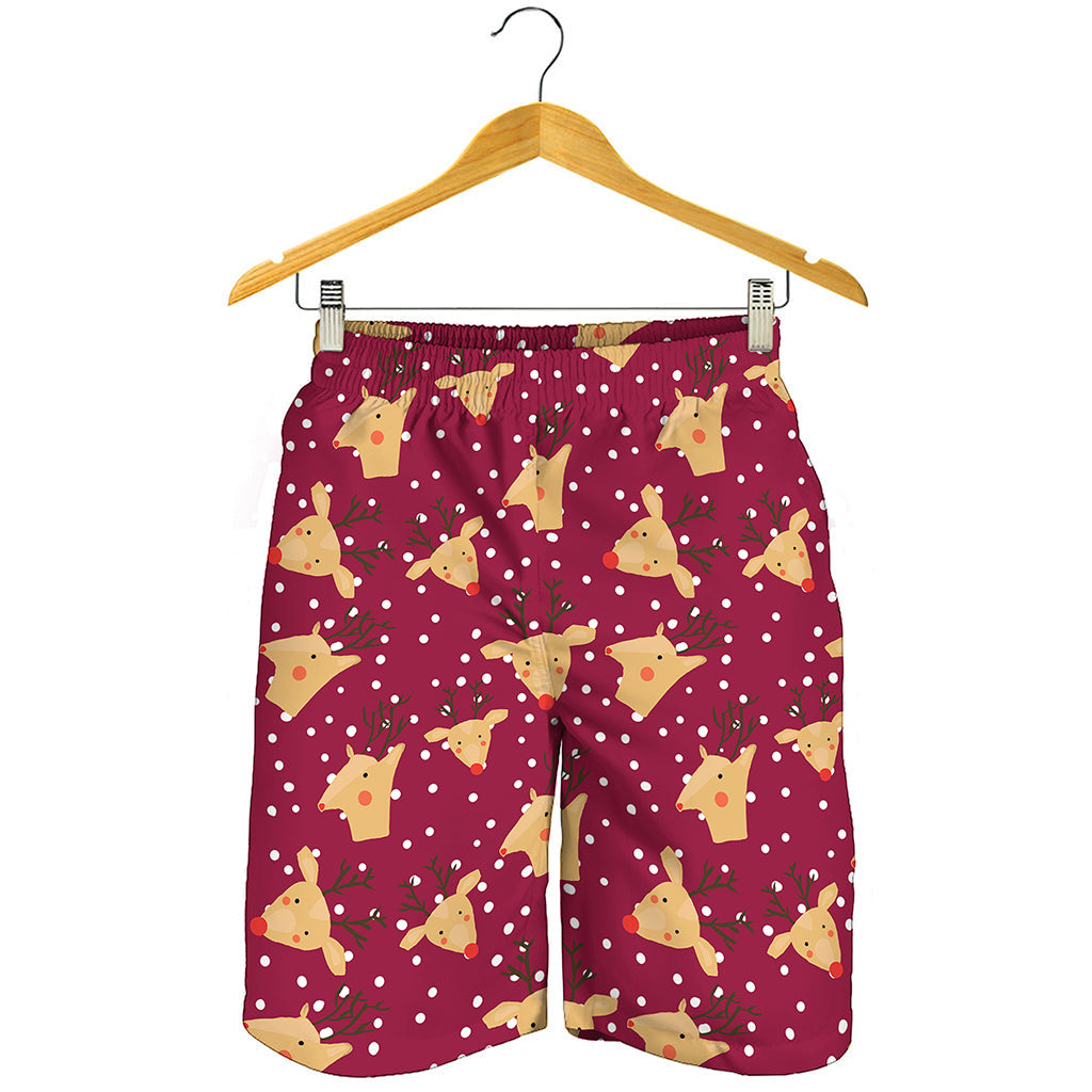 Christmas Deer Pattern Print Men's Shorts
