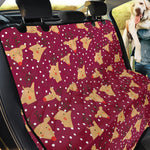 Christmas Deer Pattern Print Pet Car Back Seat Cover