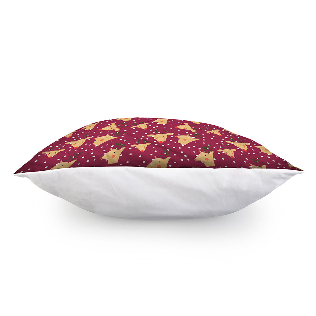 Christmas Deer Pattern Print Pillow Cover