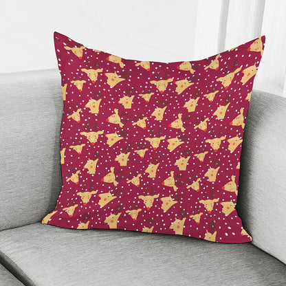 Christmas Deer Pattern Print Pillow Cover