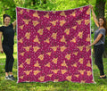 Christmas Deer Pattern Print Quilt