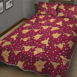 Christmas Deer Pattern Print Quilt Bed Set
