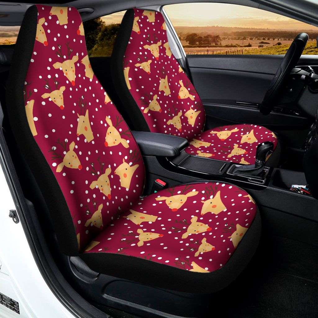 Christmas Deer Pattern Print Universal Fit Car Seat Covers