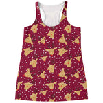 Christmas Deer Pattern Print Women's Racerback Tank Top