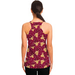Christmas Deer Pattern Print Women's Racerback Tank Top