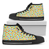 Christmas Emoji Pattern Print Black High Top Shoes