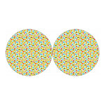 Christmas Emoji Pattern Print Car Coasters