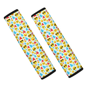 Christmas Emoji Pattern Print Car Seat Belt Covers