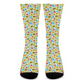Christmas Emoji Pattern Print Crew Socks
