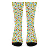 Christmas Emoji Pattern Print Crew Socks