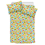 Christmas Emoji Pattern Print Duvet Cover Bedding Set