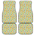 Christmas Emoji Pattern Print Front and Back Car Floor Mats