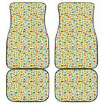 Christmas Emoji Pattern Print Front and Back Car Floor Mats