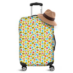 Christmas Emoji Pattern Print Luggage Cover