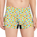 Christmas Emoji Pattern Print Men's Boxer Briefs