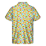 Christmas Emoji Pattern Print Men's Short Sleeve Shirt