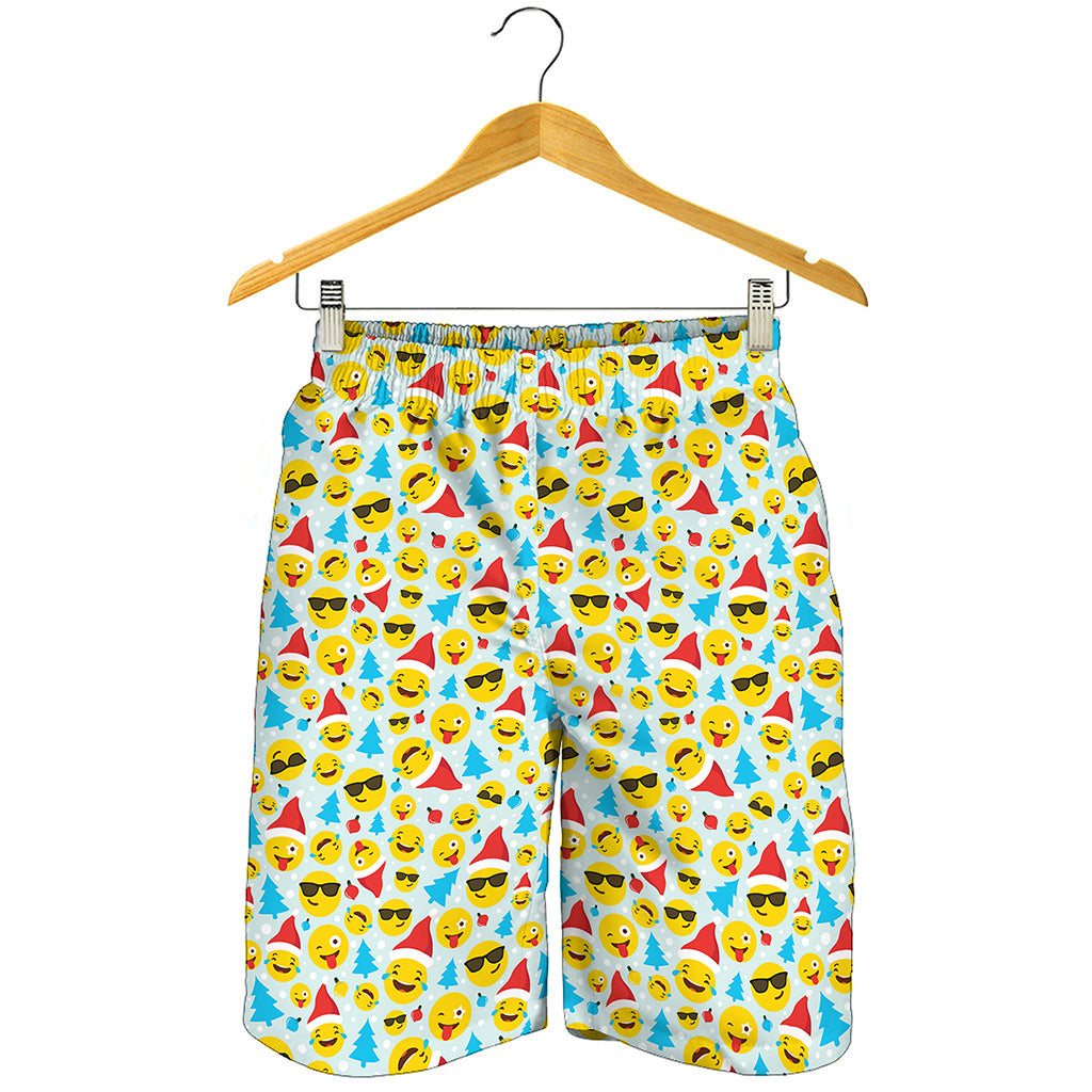 Christmas Emoji Pattern Print Men's Shorts