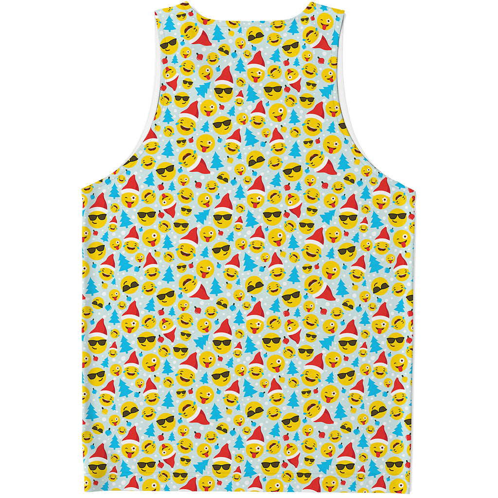 Christmas Emoji Pattern Print Men's Tank Top