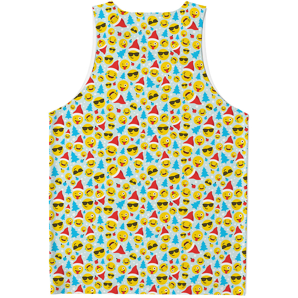 Christmas Emoji Pattern Print Men's Tank Top