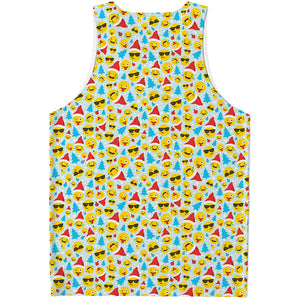 Christmas Emoji Pattern Print Men's Tank Top