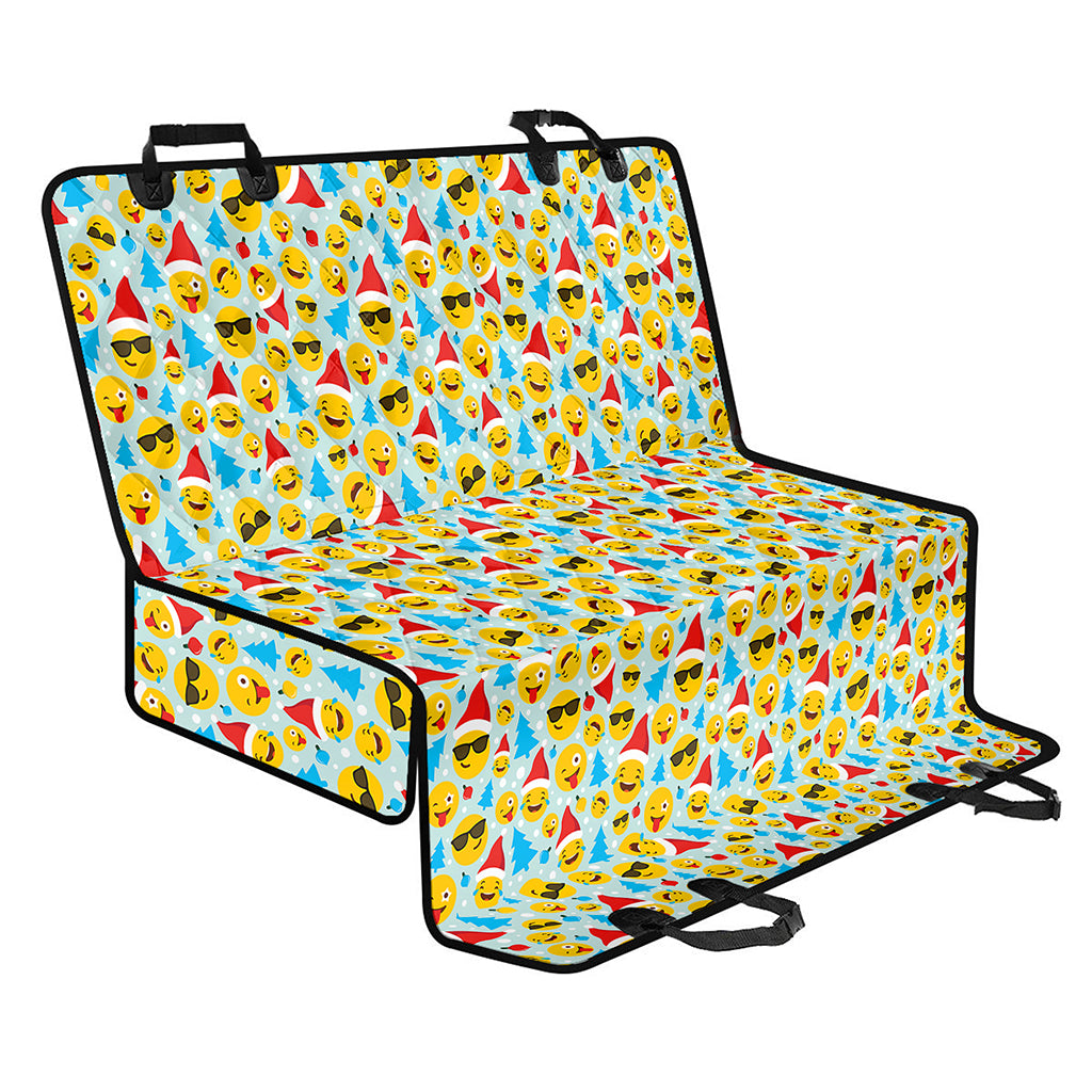 Christmas Emoji Pattern Print Pet Car Back Seat Cover