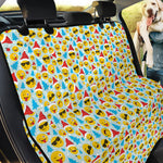 Christmas Emoji Pattern Print Pet Car Back Seat Cover