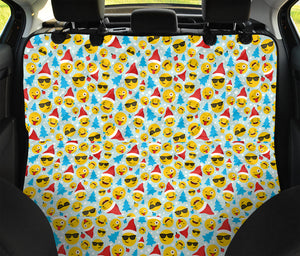 Christmas Emoji Pattern Print Pet Car Back Seat Cover