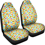 Christmas Emoji Pattern Print Universal Fit Car Seat Covers