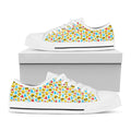 Christmas Emoji Pattern Print White Low Top Sneakers