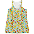 Christmas Emoji Pattern Print Women's Racerback Tank Top
