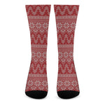 Christmas Festive Knitted Pattern Print Crew Socks