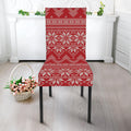 Christmas Festive Knitted Pattern Print Dining Chair Slipcover