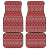 Christmas Festive Knitted Pattern Print Front and Back Car Floor Mats