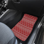 Christmas Festive Knitted Pattern Print Front and Back Car Floor Mats