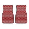 Christmas Festive Knitted Pattern Print Front Car Floor Mats