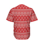 Christmas Festive Knitted Pattern Print Men's Baseball Jersey