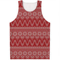 Christmas Festive Knitted Pattern Print Men's Tank Top
