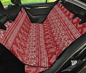 Christmas Festive Knitted Pattern Print Pet Car Back Seat Cover